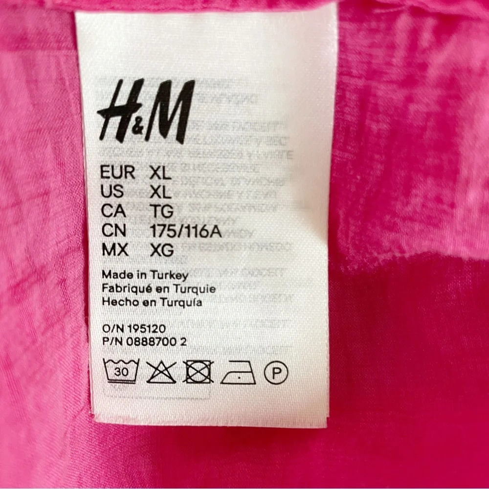 H&M lyocell-blend kaftan dress in cerise - Picture 12 of 13